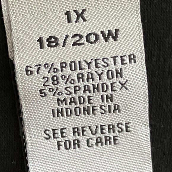 Catherines 1X Black Strappy Cage Front Illusion V-Neck Knit Top Blouse Plus - Picture 4 of 4